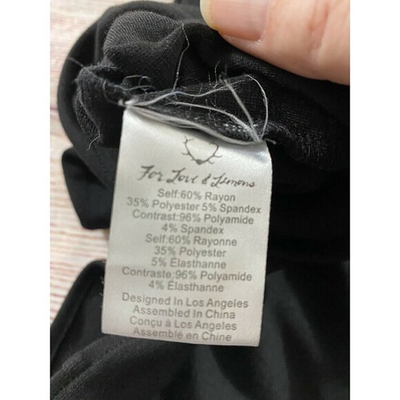 For Love And Lemons Black Slim Body Con Dress With Mesh Bodice - XS - Picture 9 of 12